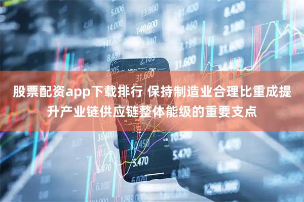 股票配资app下载排行 保持制造业合理比重成提升产业链供应链整体能级的重要支点